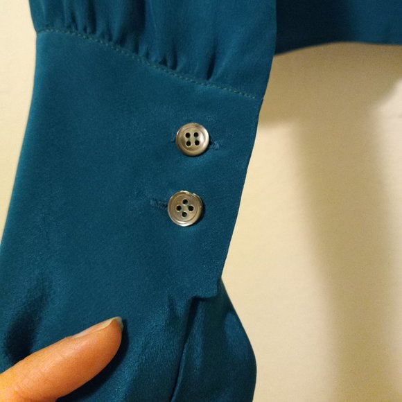 Vintage Silk Cape/Trench Blouse - Picture 9 of 16